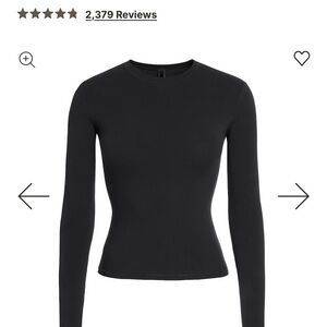 Skims cotton jersey  top onyx